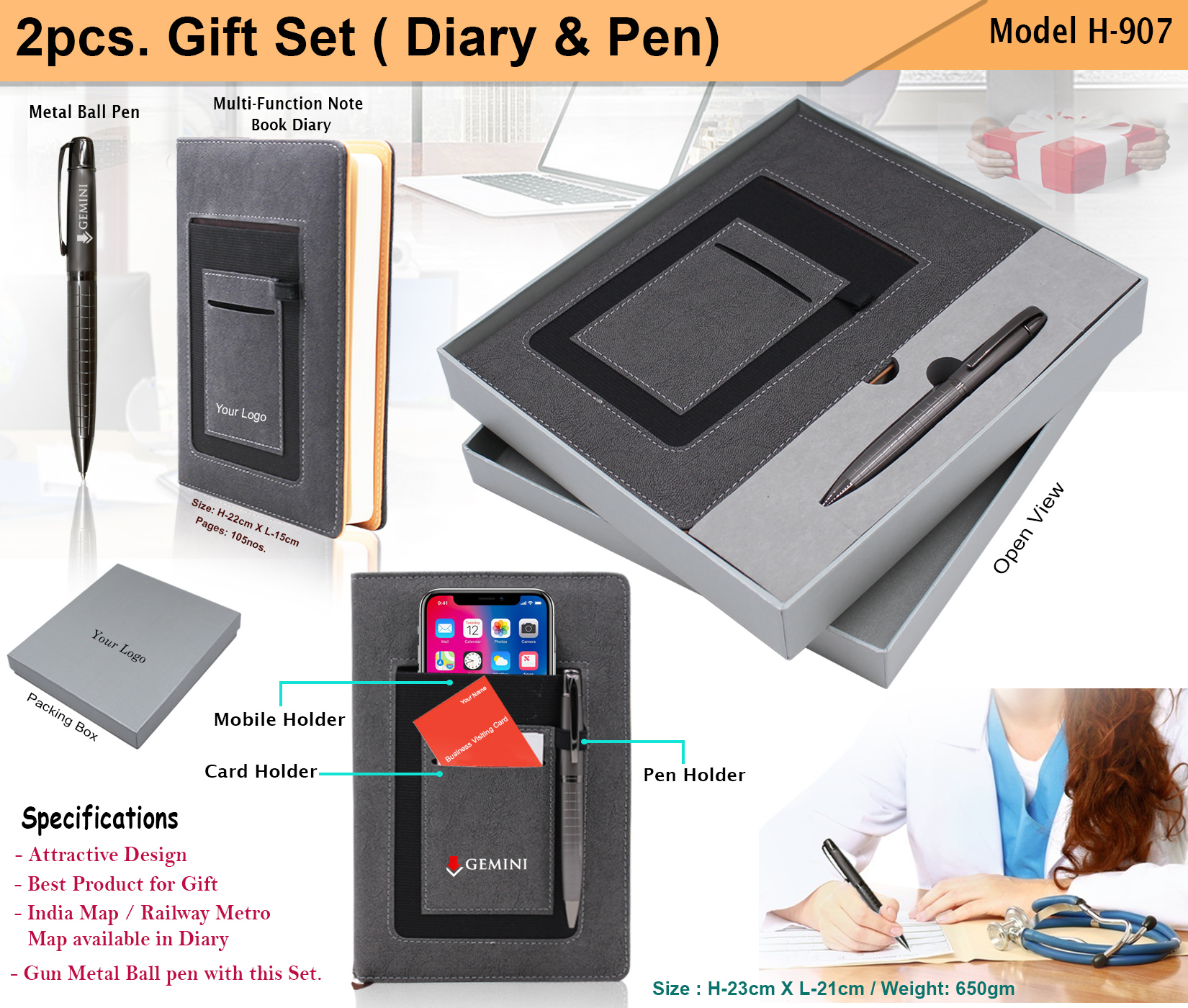 Gift Set Of 4pcs - Pen Keychain Diary And Card Holder Corporate Gifts  Supplier in price range Rs 501-1000 in Pune, India | Customized Corporate  Gifts Supplier & Manufacturer