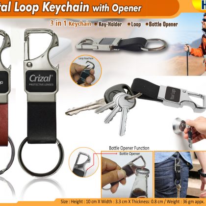 H-519	Metal Loop Opener Keychain