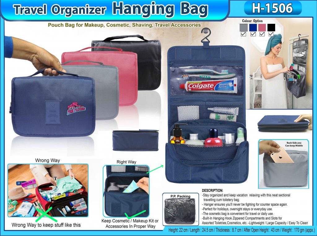 H-1506 Travel Organizer Hanging Bag - Adminneeds