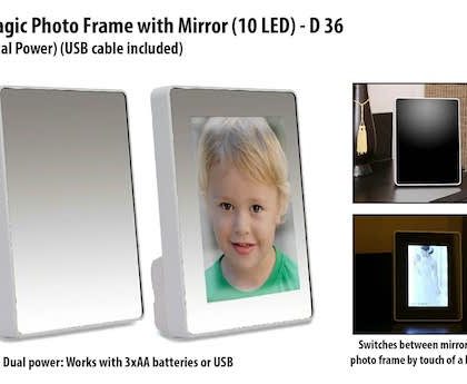 PP Magic Photo Frame With Mirror (10 LED) (Dual Power) (USB Cable Included)