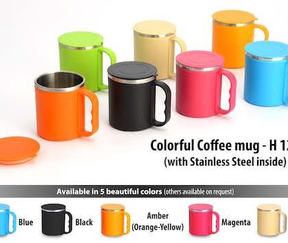 PP H127 – Colorful SS Coffee Mug (With Box)