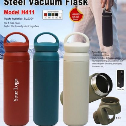H – 411 STEEL VACCUM FLASK Bottle
